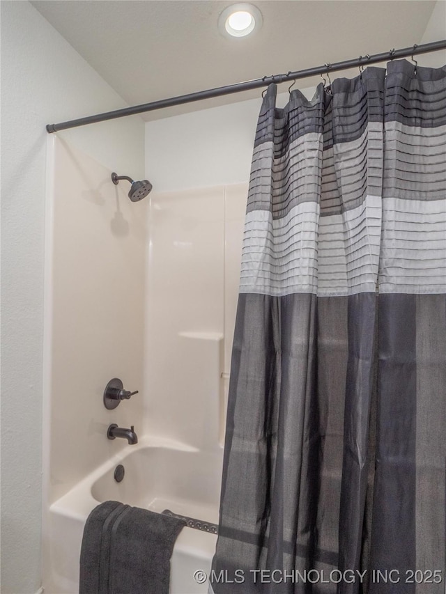 3404 N Birch, Mcalester, OK 74501 - bathroom featuring shower / tub combo with curtain