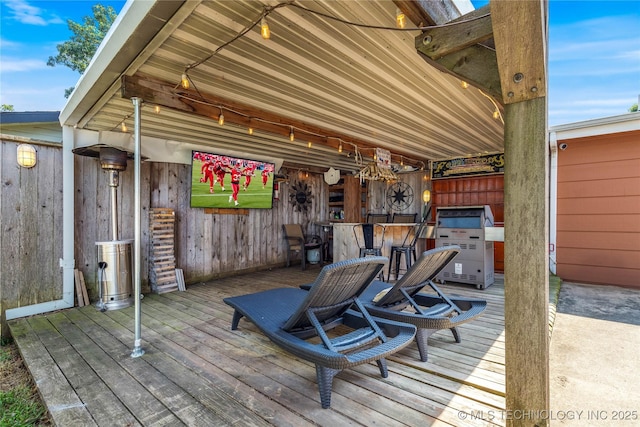 61112 E 310, Grove, OK 74344 - wooden terrace with area for grilling