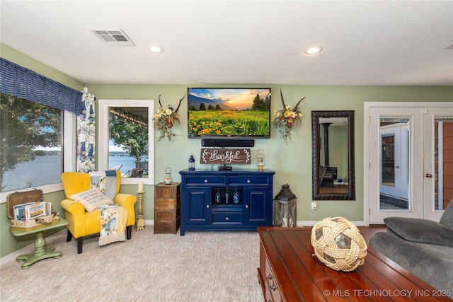 61112 E 310, Grove, OK 74344 - living room featuring carpet floors and recessed lighting