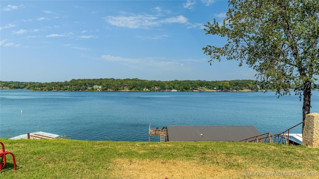61112 E 310, Grove, OK 74344 - water view featuring a boat dock