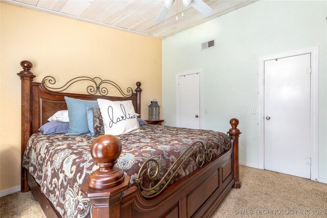 61112 E 310, Grove, OK 74344 - bedroom with light colored carpet and ceiling fan