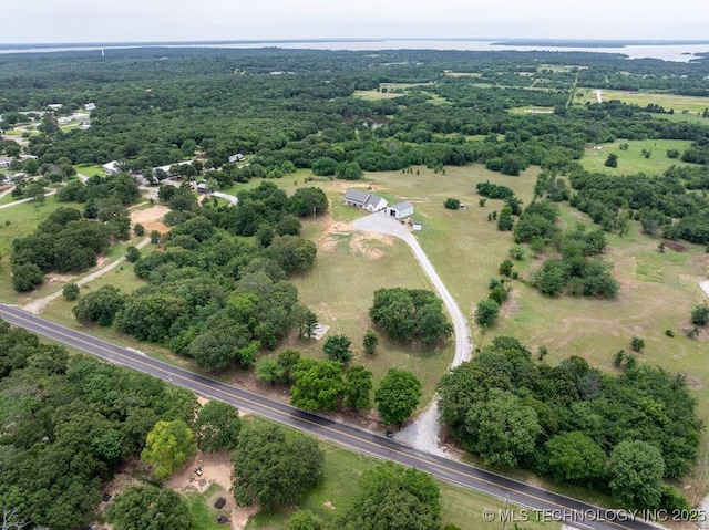 8486 Mcduffee Rd, Kingston, OK 73439 - aerial view of a heavily wooded area