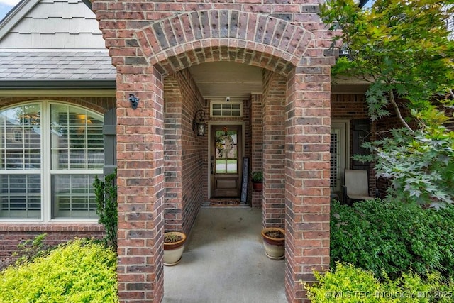 14404 S Florence Ave, Bixby, OK 74008 - doorway to property with brick siding