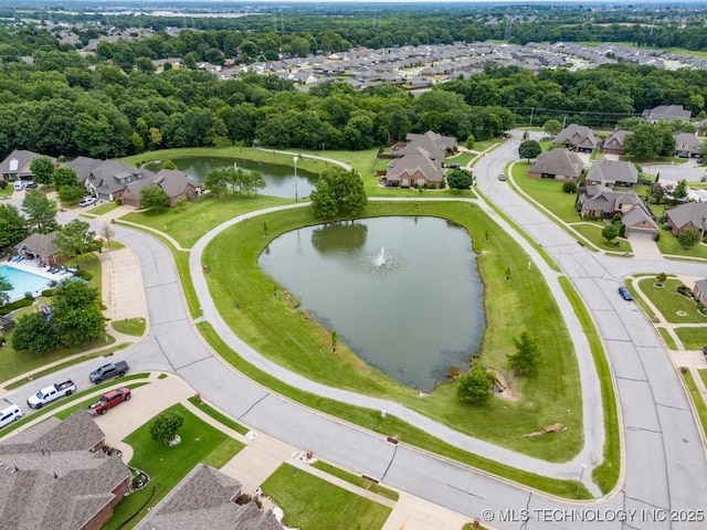 14404 S Florence Ave, Bixby, OK 74008 - aerial perspective of suburban area with a nearby body of water