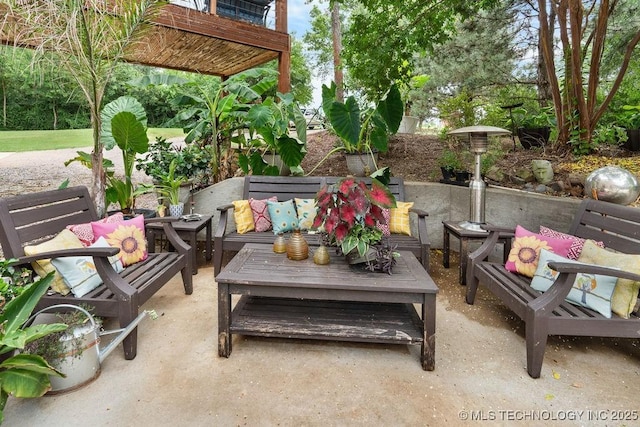 9094 Waters Edge, Kingston, OK 73439 - view of patio / terrace featuring an outdoor living space