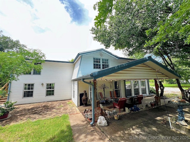 98224 S 4489th Rd, Vian, OK 74962 - back of property with a patio