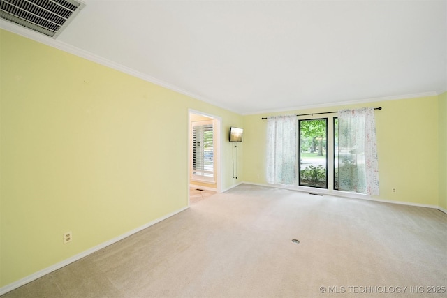 10958 S Richmond Ave, Tulsa, OK 74137 - spare room with crown molding and light carpet