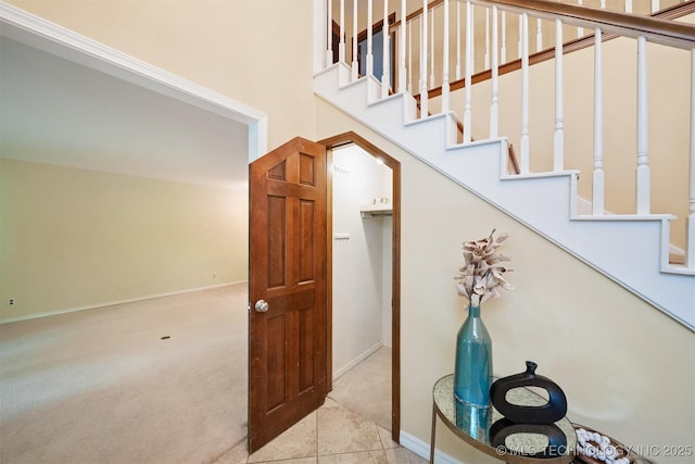 10958 S Richmond Ave, Tulsa, OK 74137 - stairway with carpet flooring and tile patterned flooring