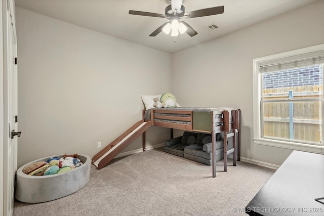 14505 E 79th St, Owasso, OK 74055 - bedroom featuring carpet and a ceiling fan
