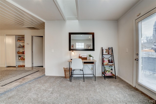 3527 E 4th Pl, Tulsa, OK 74112 - sitting room featuring carpet and a desk