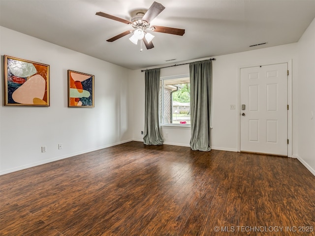3609 Dana Dr, Bartlesville, OK 74006 - empty room with wood finished floors and ceiling fan