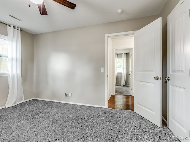 3609 Dana Dr, Bartlesville, OK 74006 - spare room featuring carpet flooring and ceiling fan