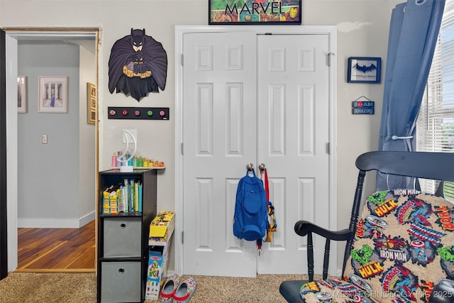 8813 E 104th Pl N, Owasso, OK 74055 - rec room featuring carpet floors and baseboards