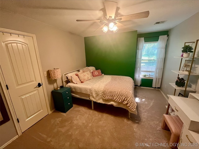 239 E 117th St S, Jenks, OK 74037 - bedroom with carpet and a ceiling fan
