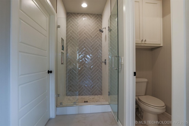 5312 E 124th Pl S, Bixby, OK 74008 - bathroom with a stall shower and recessed lighting