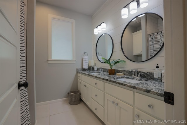 5312 E 124th Pl S, Bixby, OK 74008 - full bath with double vanity and tile patterned floors
