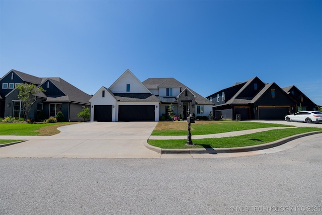 5312 E 124th Pl S, Bixby, OK 74008 - view of front facade featuring a garage, a front yard, driveway, and a residential view