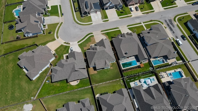 5312 E 124th Pl S, Bixby, OK 74008 - aerial perspective of suburban area with a pool area