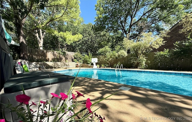 2501 Cherokee Hills Pl, Bartlesville, OK 74006 - view of swimming pool featuring a fenced backyard, a patio area, and grilling area
