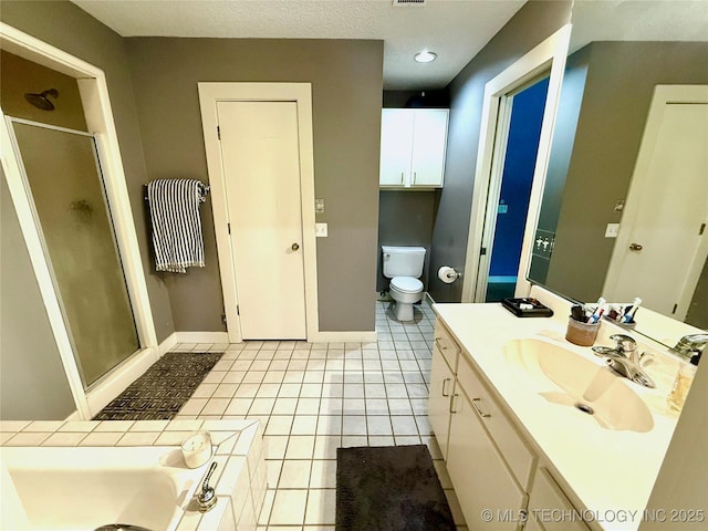 2501 Cherokee Hills Pl, Bartlesville, OK 74006 - bathroom featuring vanity, a shower stall, and tile patterned floors