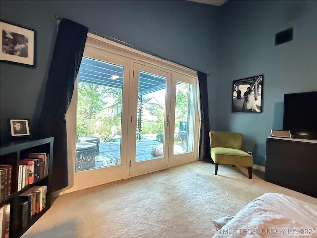2501 Cherokee Hills Pl, Bartlesville, OK 74006 - bedroom featuring access to outside and carpet