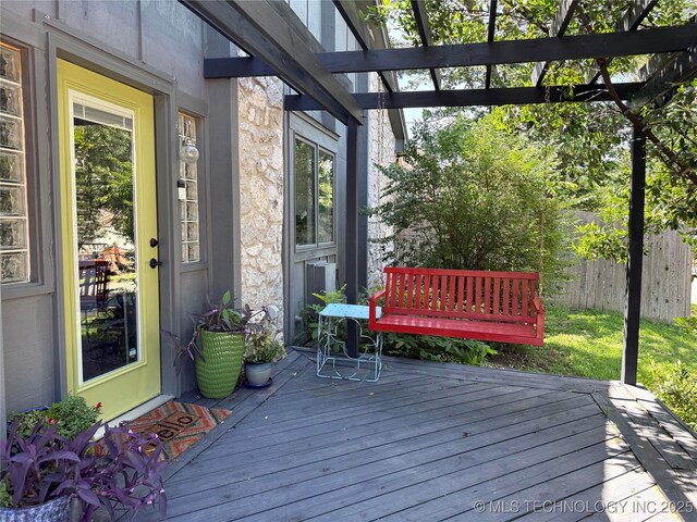 2501 Cherokee Hills Pl, Bartlesville, OK 74006 - view of wooden deck