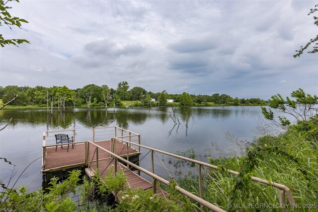 609 Lakeshore Dr, Durant, OK 74701 - dock featuring a water view