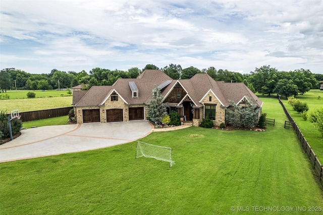 13533 S Lewis Ave, Bixby, OK 74008 - craftsman house with stone siding, concrete driveway, and a garage
