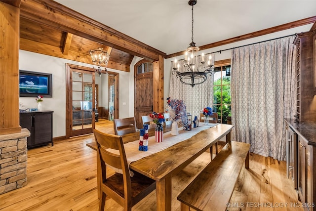 13533 S Lewis Ave, Bixby, OK 74008 - dining room featuring a chandelier and light wood finished floors