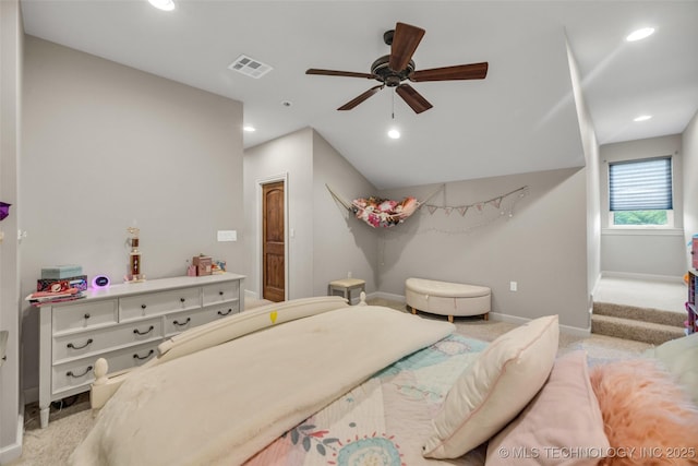 13533 S Lewis Ave, Bixby, OK 74008 - carpeted bedroom with recessed lighting and a ceiling fan