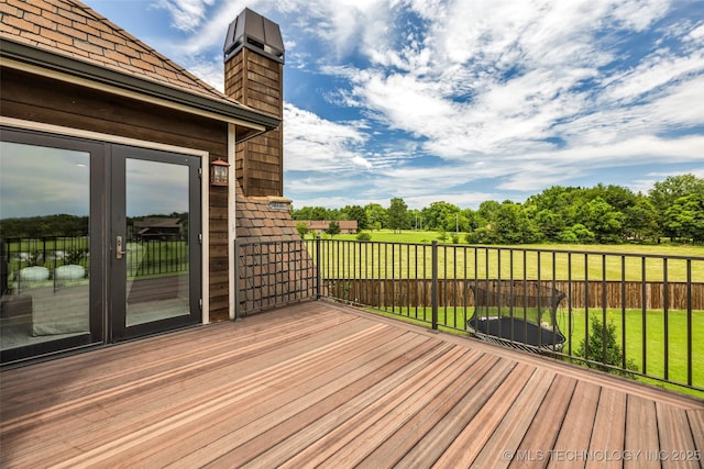 13533 S Lewis Ave, Bixby, OK 74008 - wooden deck featuring a lawn