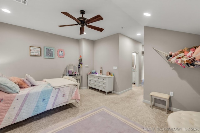 13533 S Lewis Ave, Bixby, OK 74008 - carpeted bedroom with recessed lighting and ceiling fan