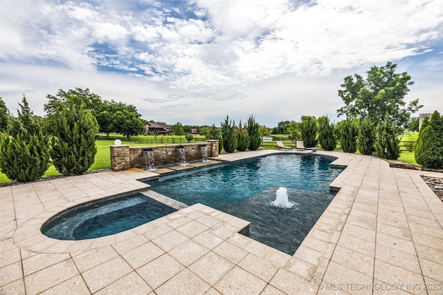 13533 S Lewis Ave, Bixby, OK 74008 - view of pool featuring a patio and a pool with connected hot tub