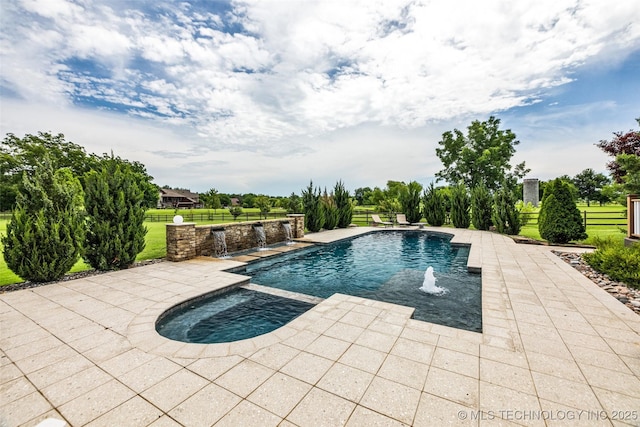 13533 S Lewis Ave, Bixby, OK 74008 - view of pool with a patio and a pool with connected hot tub