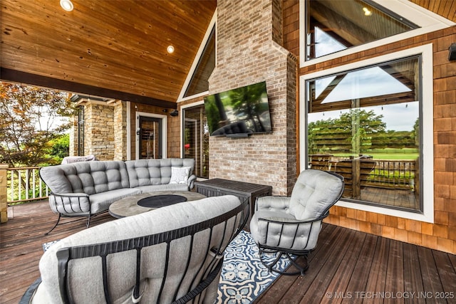 13533 S Lewis Ave, Bixby, OK 74008 - deck with an outdoor hangout area