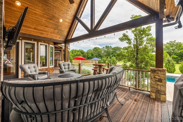 13533 S Lewis Ave, Bixby, OK 74008 - view of deck