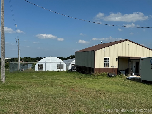 740384 S 3480th Rd, Cushing, OK 74023 - view of green lawn featuring french doors