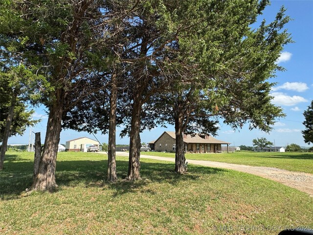 740384 S 3480th Rd, Cushing, OK 74023 - view of front of house featuring a front lawn