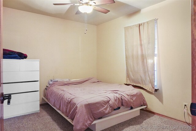 740384 S 3480th Rd, Cushing, OK 74023 - bedroom with carpet floors and ceiling fan
