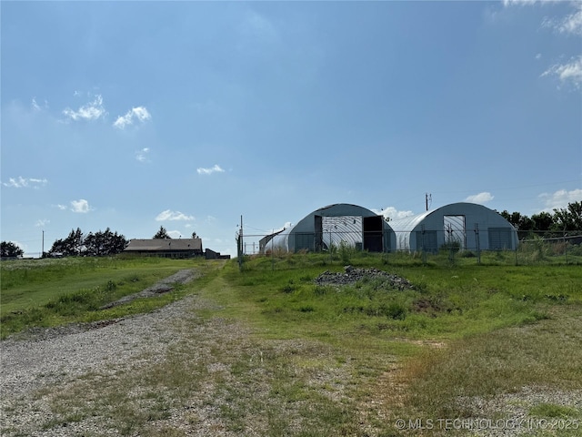 740384 S 3480th Rd, Cushing, OK 74023 - view of yard with a pole building and an outbuilding