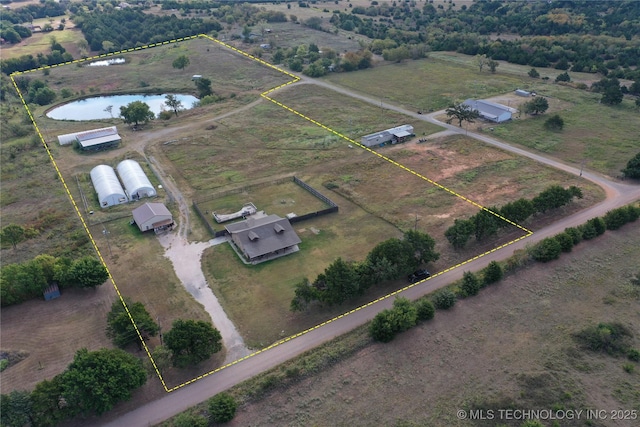 740384 S 3480th Rd, Cushing, OK 74023 - overview of rural landscape with property parcel outlined