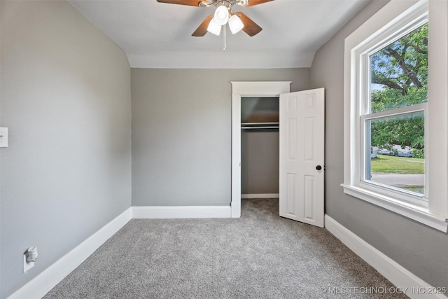 202 N Creek, Dewey, OK 74029 - unfurnished bedroom featuring carpet floors, a closet, and a ceiling fan
