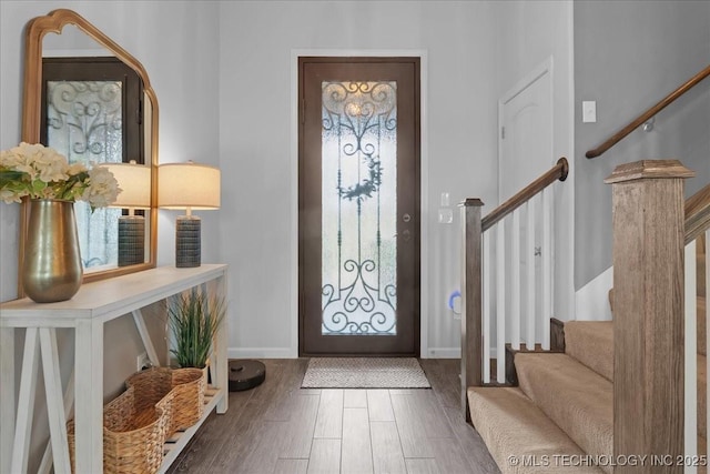 30130 S Maxine Ave, Inola, OK 74036 - foyer entrance with wood finished floors and stairs