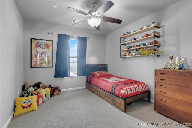 30130 S Maxine Ave, Inola, OK 74036 - carpeted bedroom featuring baseboards and ceiling fan