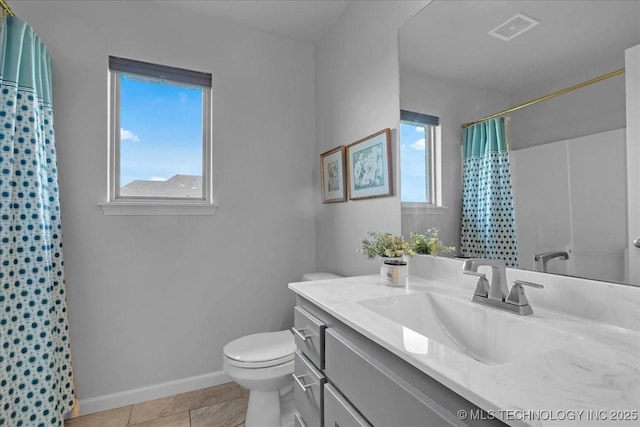 30130 S Maxine Ave, Inola, OK 74036 - bathroom featuring vanity, a shower with shower curtain, and tile patterned flooring