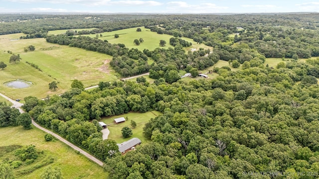 20512 E 430th Rd, Claremore, OK 74017 - drone / aerial view of a heavily wooded area