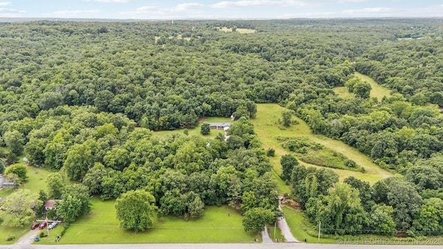 20512 E 430th Rd, Claremore, OK 74017 - aerial view of a heavily wooded area