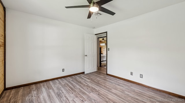 20512 E 430th Rd, Claremore, OK 74017 - unfurnished room featuring light wood finished floors and ceiling fan