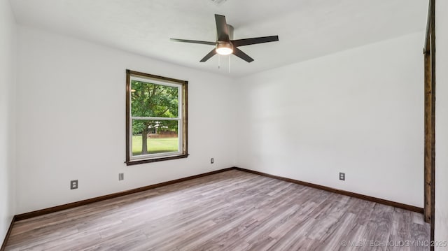 20512 E 430th Rd, Claremore, OK 74017 - spare room featuring light wood finished floors and a ceiling fan
