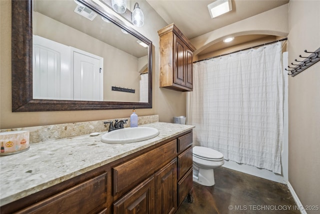 5983 E 137th St, Collinsville, OK 74021 - bathroom featuring vanity and finished concrete floors
